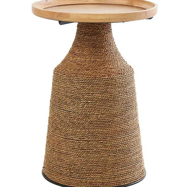 Kirklands Home Wood Wrapped Accent Table Brown Best