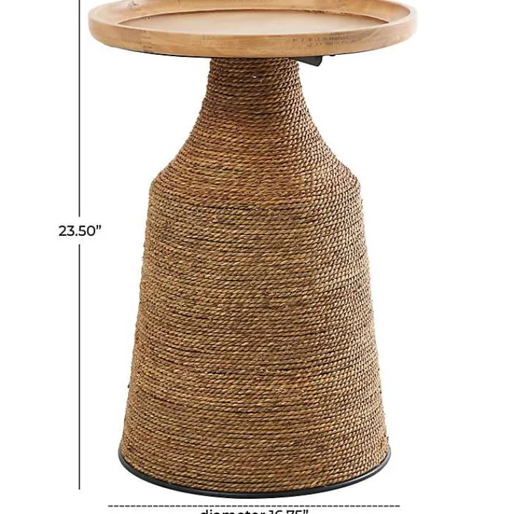 Kirklands Home Wood Wrapped Accent Table Brown Best
