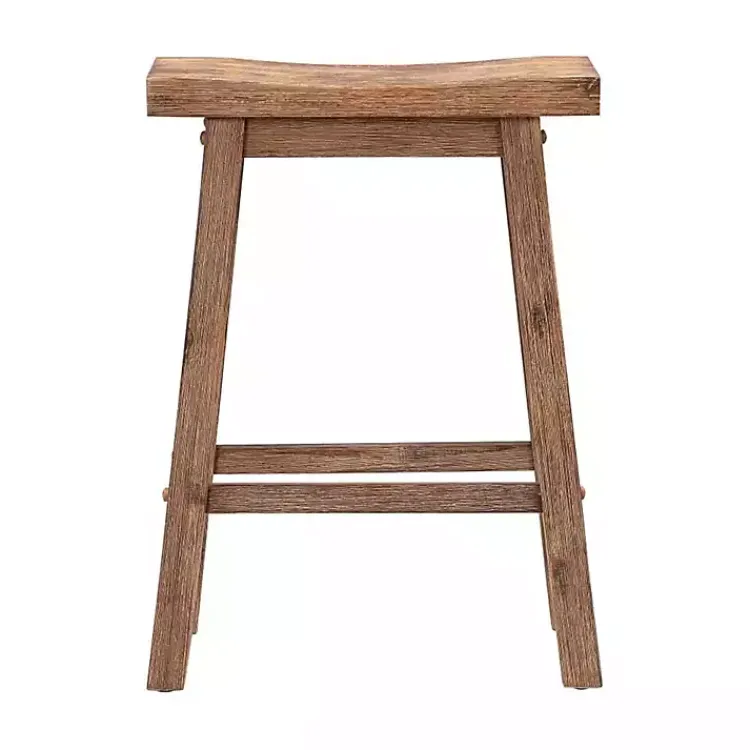 Kirklands Home Wooden Saddle Seat Counter Stool Brown Best