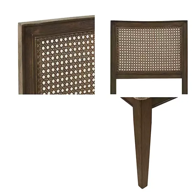Kirklands Home Woven Back Dining Chairs, Set of 2 Brown
