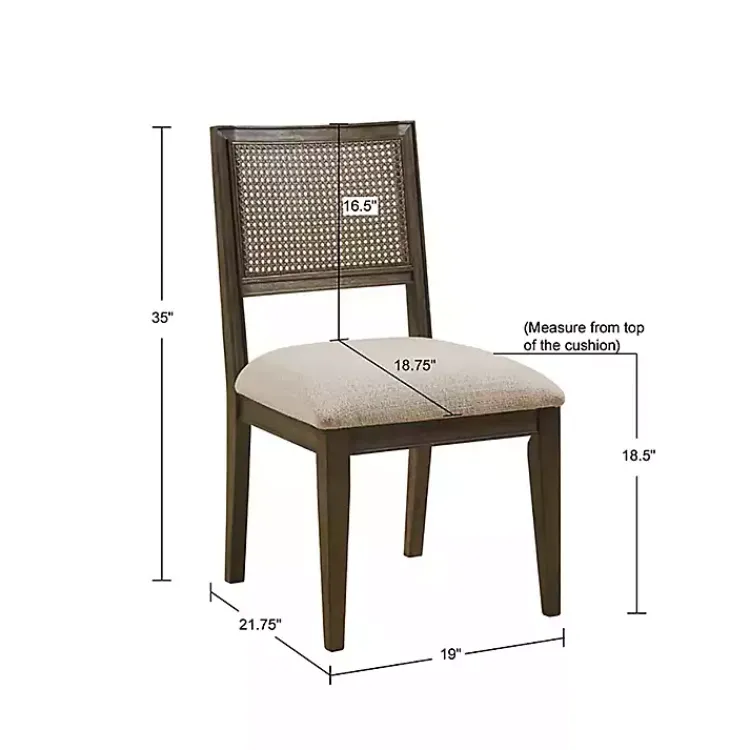 Kirklands Home Woven Back Dining Chairs, Set of 2 Brown