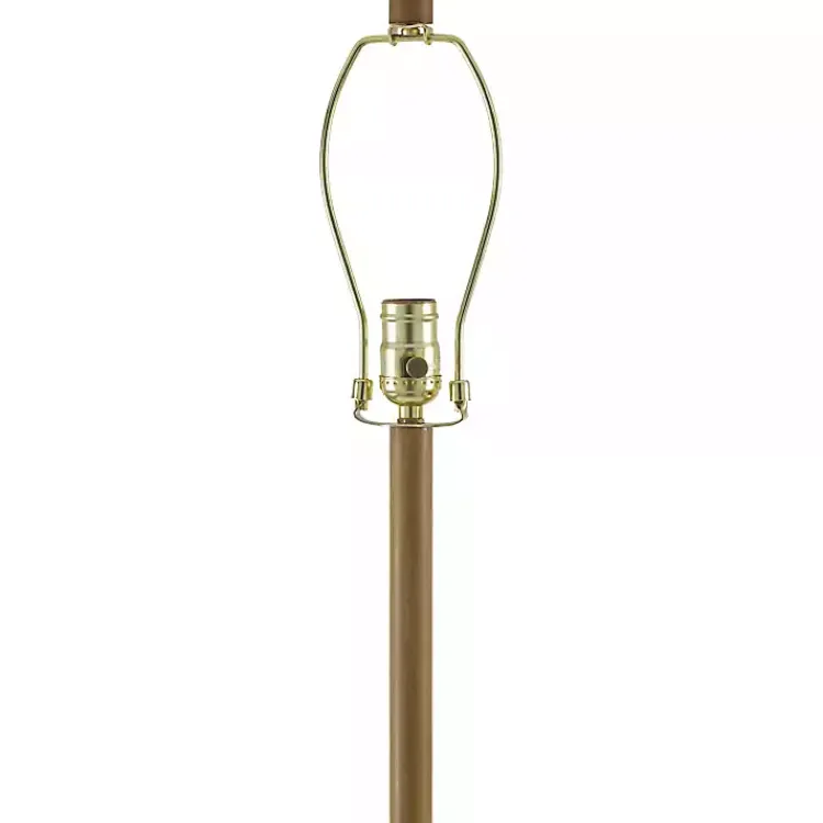Kirklands Home Brown Woven Marni Floor Lamp White Clearance