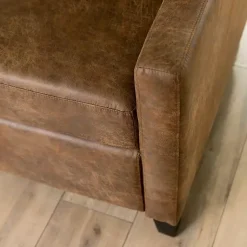 Kirklands Home Wyatt Faux Leather Recliner Brown New