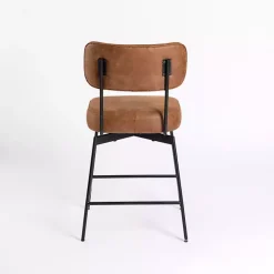 Kirklands Home Wyatt Faux Leather Swivel Counter Stool Brown