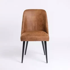 Kirklands Home Wyatt Faux Leather Dining Chair Brown Clearance