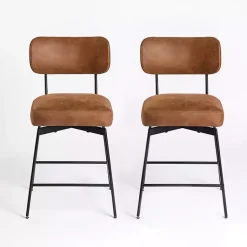 Kirklands Home Wyatt Swivel Counter Stools, Set of 2 Brown Hot