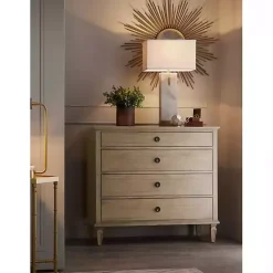 Kirklands Home Brushed Birch 4-Drawer Wooden Dresser Tan Best