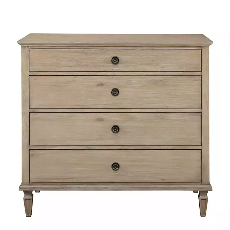 Kirklands Home Brushed Birch 4-Drawer Wooden Dresser Tan Best