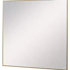 Kirklands Home Brushed Metal Square Framed Mirror Gold Best
