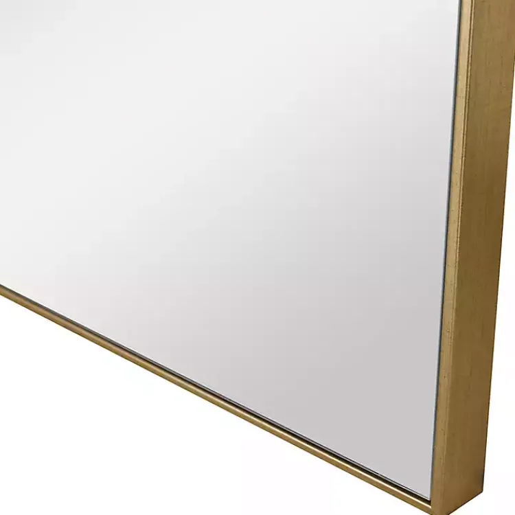 Kirklands Home Brushed Metal Square Framed Mirror Gold Best