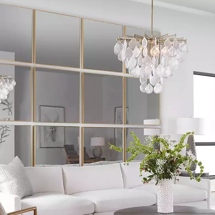 Kirklands Home Brushed Metal Square Framed Mirror Gold Best