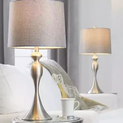 Kirklands Home Brushed Nickel Ashley Table Lamps, Set of 2 Online
