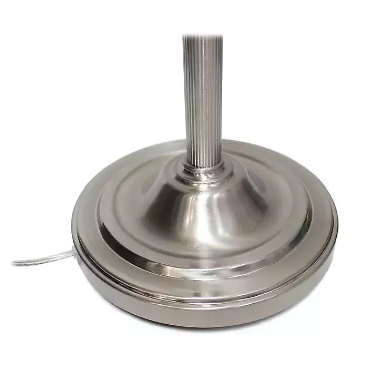 Kirklands Home Brushed Nickel Base Marble Glass Shade Floor Lamp Gray Discount