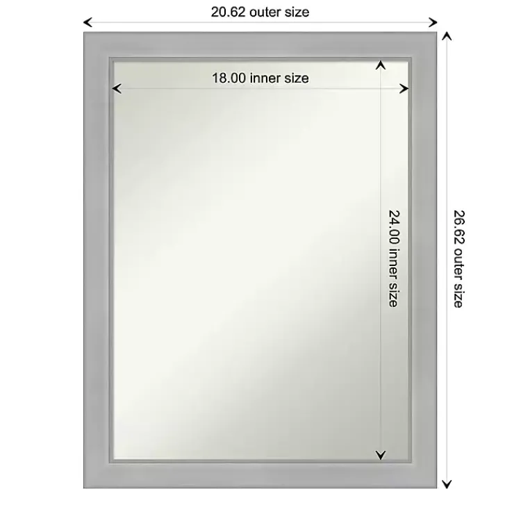 Kirklands Home Brushed Nickel Modern Decorative Wall Mirror Sale