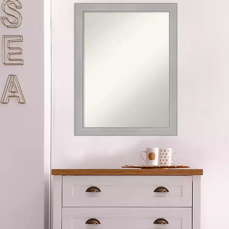 Kirklands Home Brushed Nickel Modern Decorative Wall Mirror Sale