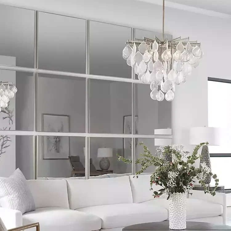 Kirklands Home Brushed Metal Square Framed Mirror Silver Hot