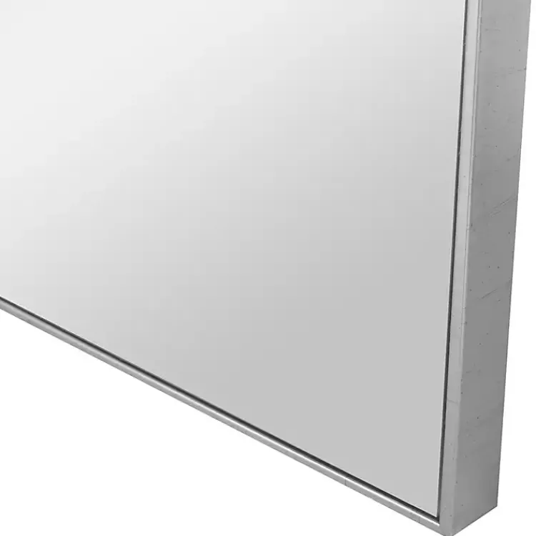 Kirklands Home Brushed Metal Square Framed Mirror Silver Hot