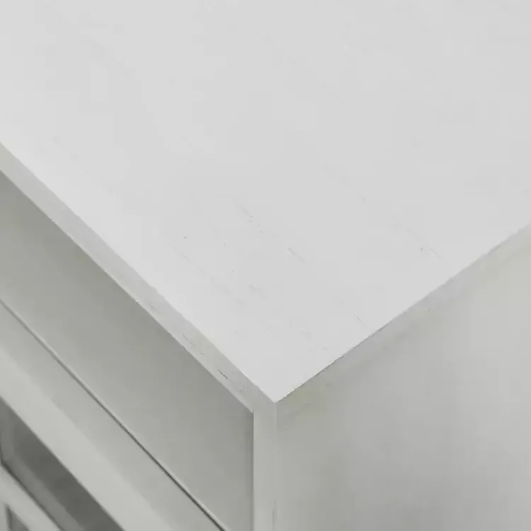 Kirklands Home Brushed Window Pane TV Stand White Best