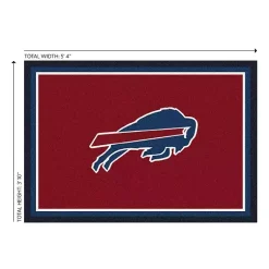 Kirklands Home Buffalo Bills Area Rug, 4x6 Red Sale