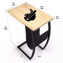 Kirklands Home Buffalo Bills Wood C-Table Tan Sale