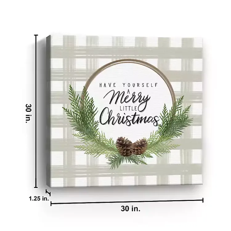 Christmas Art & Wall Decor>Kirklands Home Buffalo Check Christmas Canvas Print, 30x30 in.