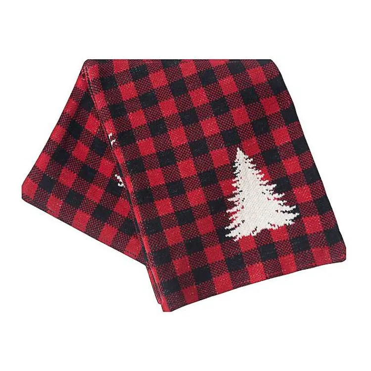 Blankets & Throws>Kirklands Home Buffalo Check Christmas Tree Throw