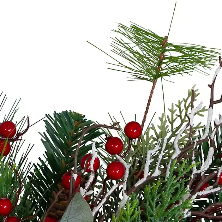 Wreaths>Kirklands Home Buffalo Check Plaid Ribbon Holiday Wreath