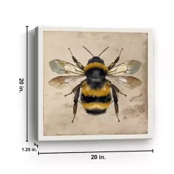 Kirklands Home Bumblebee Anatomy Canvas Art Print New