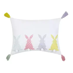 Pillows>Kirklands Home Bunny Bums Tassel Easter Throw Pillow