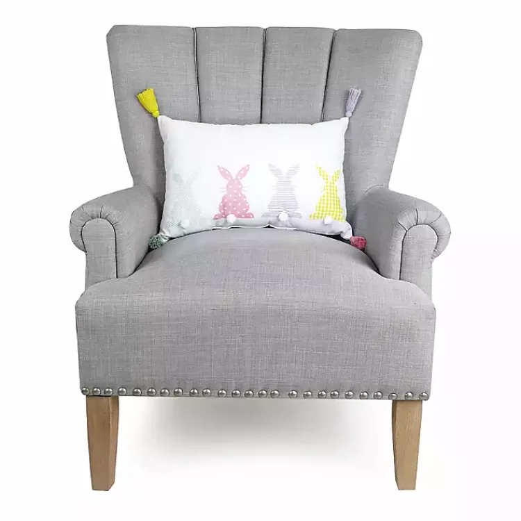 Pillows>Kirklands Home Bunny Bums Tassel Easter Throw Pillow