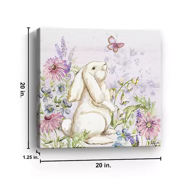 Easter Decorations>Kirklands Home Bunny Butterfly Trail I Canvas Art Print