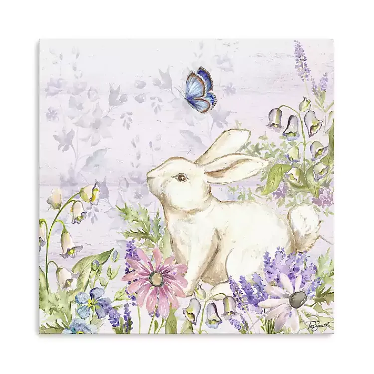 Easter Decorations>Kirklands Home Bunny Butterfly Trail II Canvas Art Print
