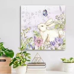 Easter Decorations>Kirklands Home Bunny Butterfly Trail II Canvas Art Print