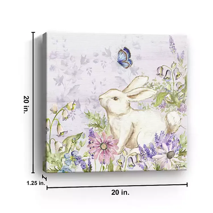 Easter Decorations>Kirklands Home Bunny Butterfly Trail II Canvas Art Print