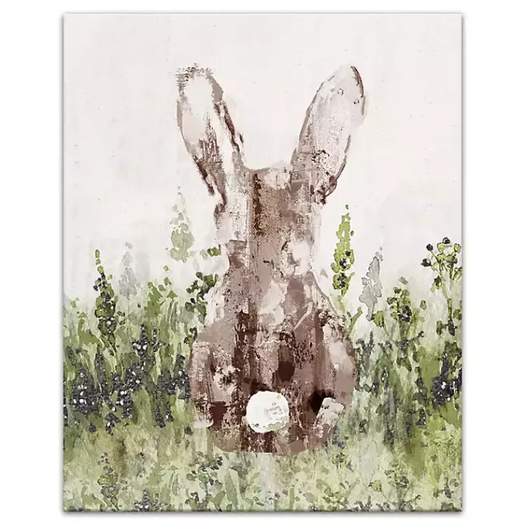 Easter Decorations>Kirklands Home Bunny in Grass Canvas Art Print