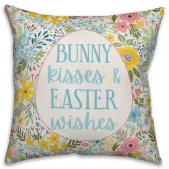 Easter Decorations>Kirklands Home Bunny Kisses and Easter Wishes Pillow Multi