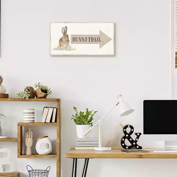 Easter Decorations>Kirklands Home Bunny Trail Arrow Easter Canvas Wall Art