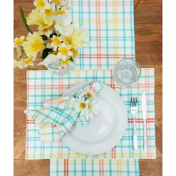 Easter Decorations>Kirklands Home Bunny Trail Plaid Table Runner