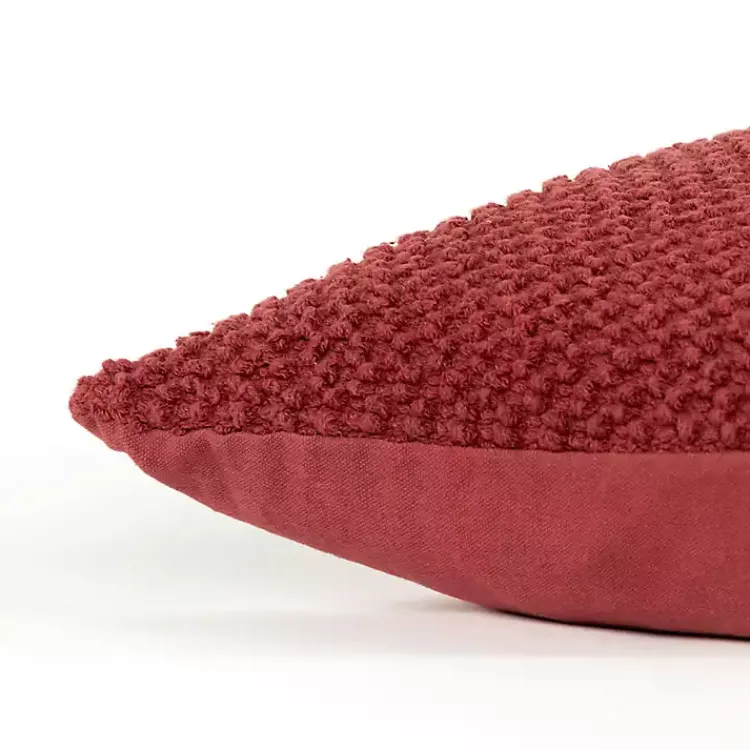 Pillows>Kirklands Home Burgundy Woven Nubby Pillow Red