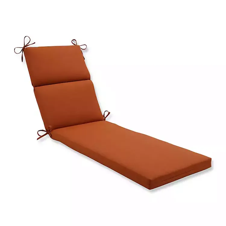 Kirklands Home Burnt Outdoor Chaise Cushion Orange New