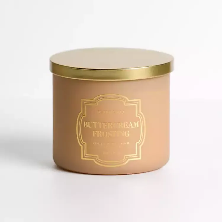 Candles>Kirklands Home Buttercream Frosting 14 oz. 3-Wick Jar Candle Tan