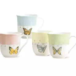 Kirklands Home Butterfly Meadow Mugs, Set of 4 Outlet