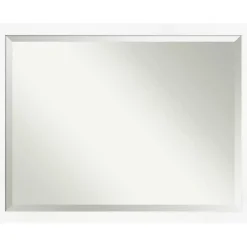 Kirklands Home Cabinet White Narrow Frame Beveled Mirror Best