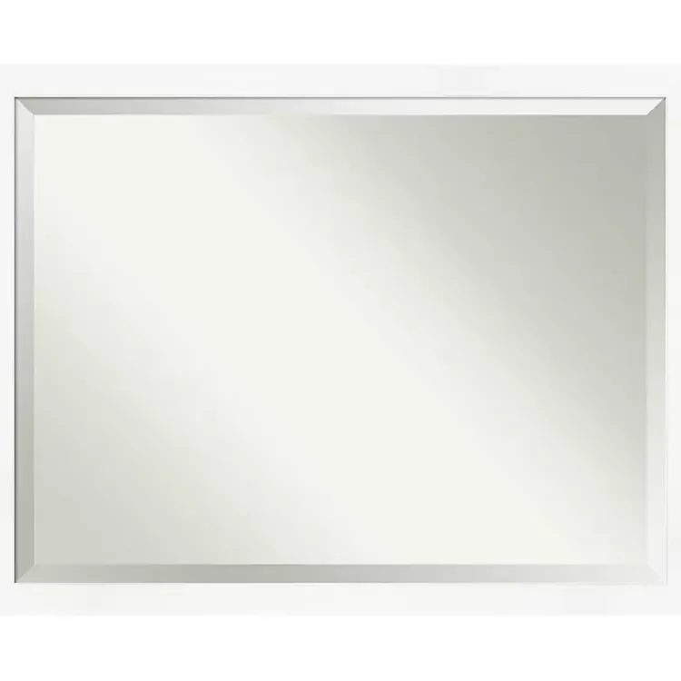 Kirklands Home Cabinet White Narrow Frame Beveled Mirror Best
