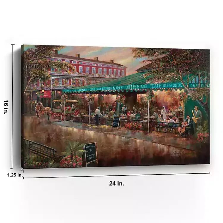 Mardi Gras Decorations>Kirklands Home Café du Monde Canvas Art Print, 24x16 in.