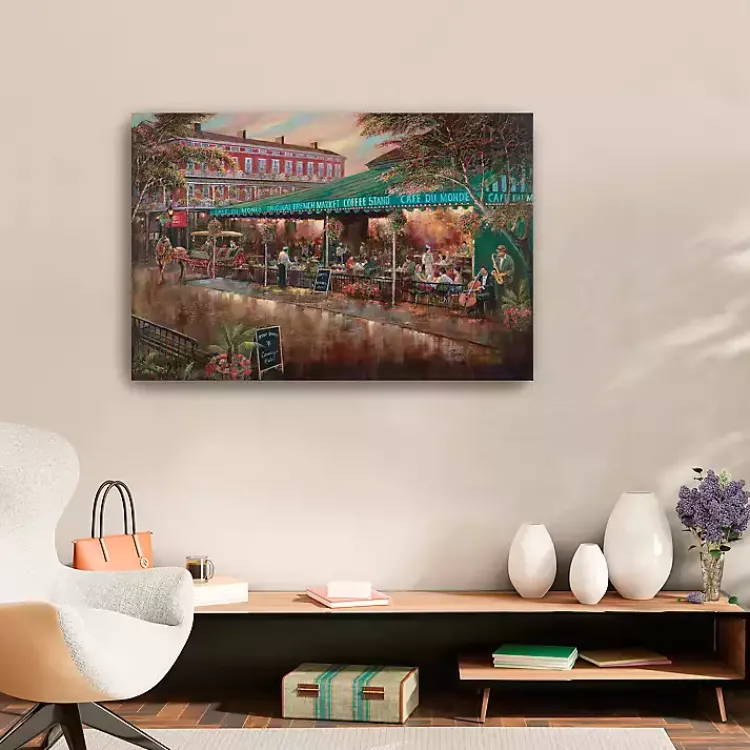 Mardi Gras Decorations>Kirklands Home Café du Monde Canvas Art Print, 36x24 in.
