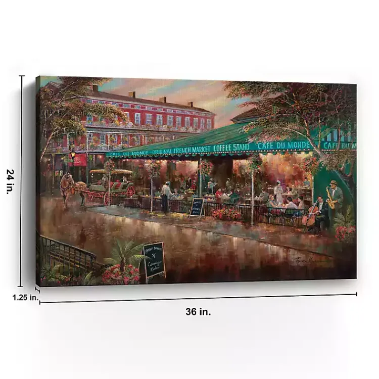 Mardi Gras Decorations>Kirklands Home Café du Monde Canvas Art Print, 36x24 in.