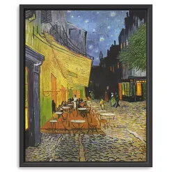 Kirklands Home Cafe Terrace at Night Framed Canvas Art Print Online