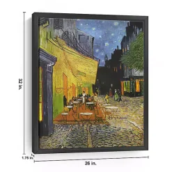 Kirklands Home Cafe Terrace at Night Framed Canvas Art Print Online