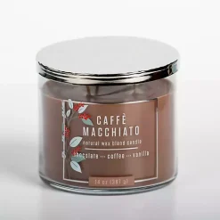 Candles>Kirklands Home Caffe Macchiato 14 oz. Triple Wick Jar Candle Brown